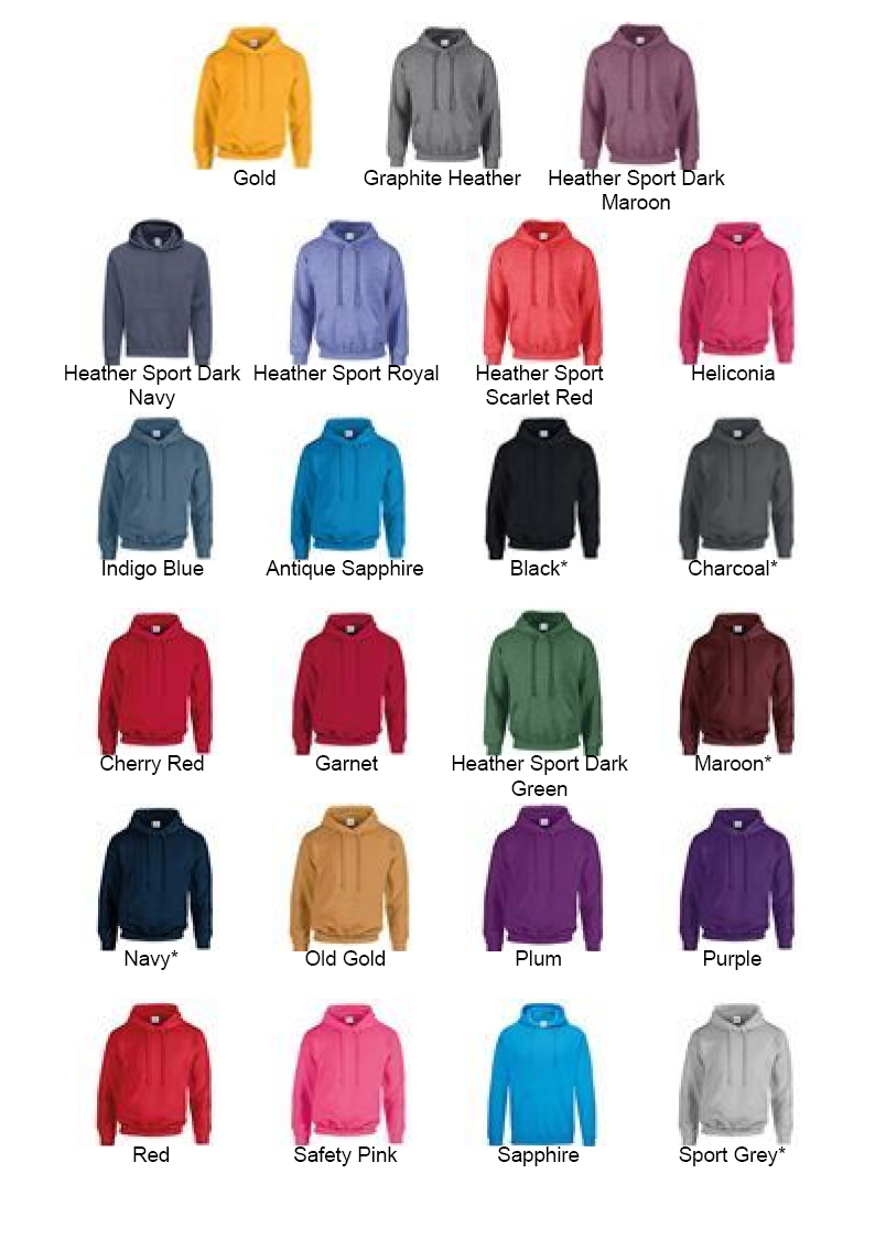 hoodie colours